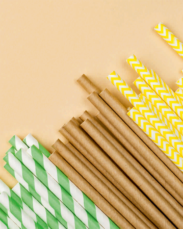 Biodegradable colorful paper drinking straws