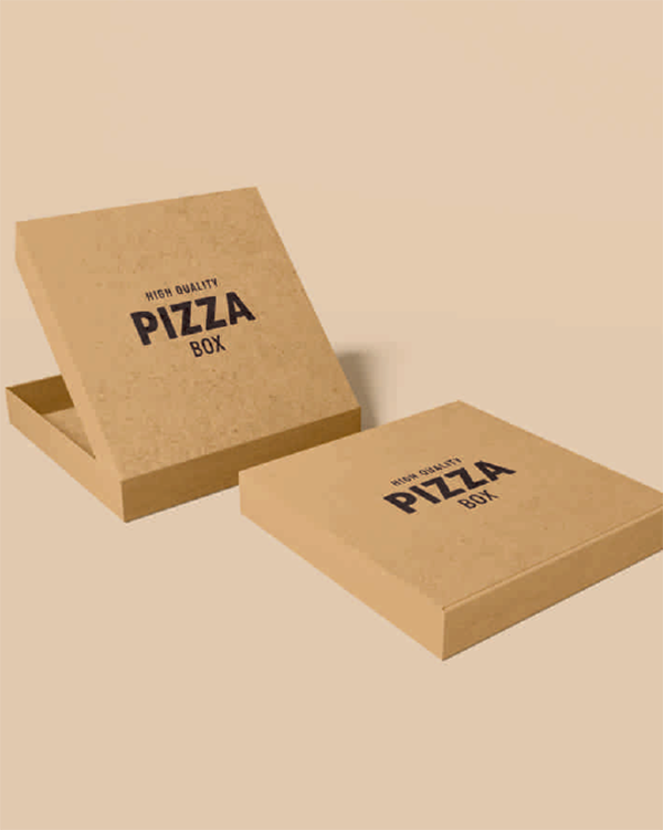 Corrugated cardboard pizza delivery box